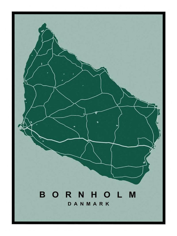 Bornholm plakat kort
