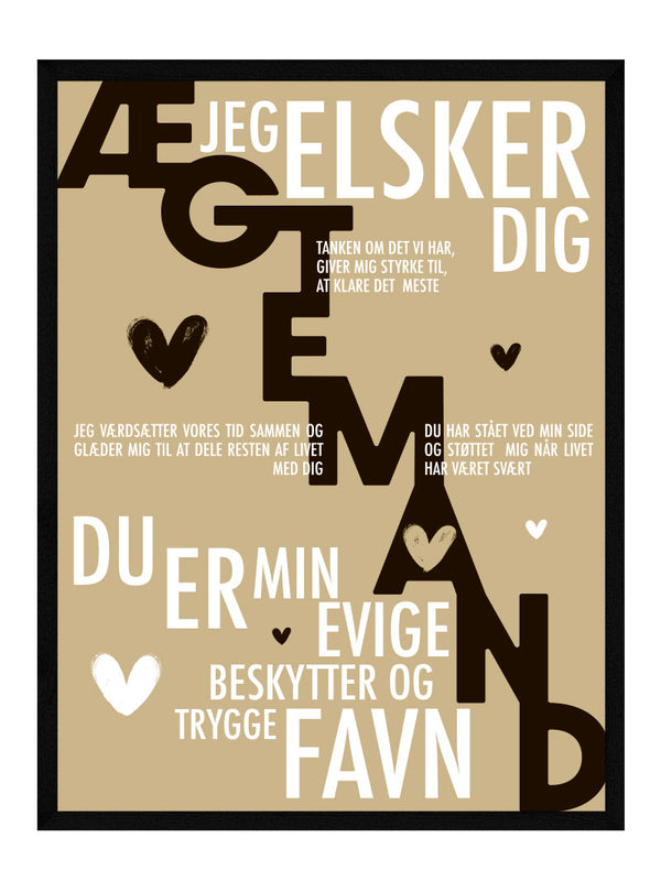 Ægtemand plakat - Personlig plakat citat