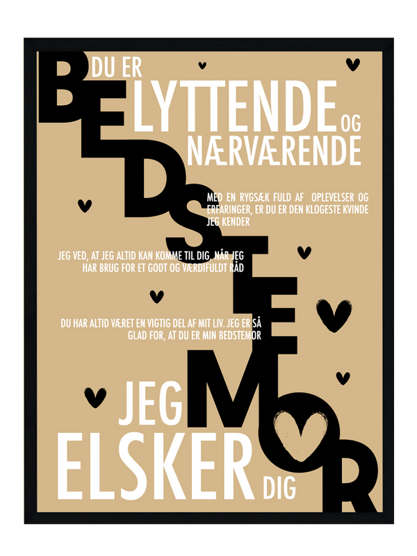 Bedstemor plakat - Personlig plakat citat