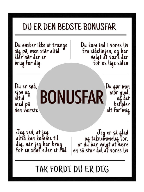 Bonusfar plakat citat