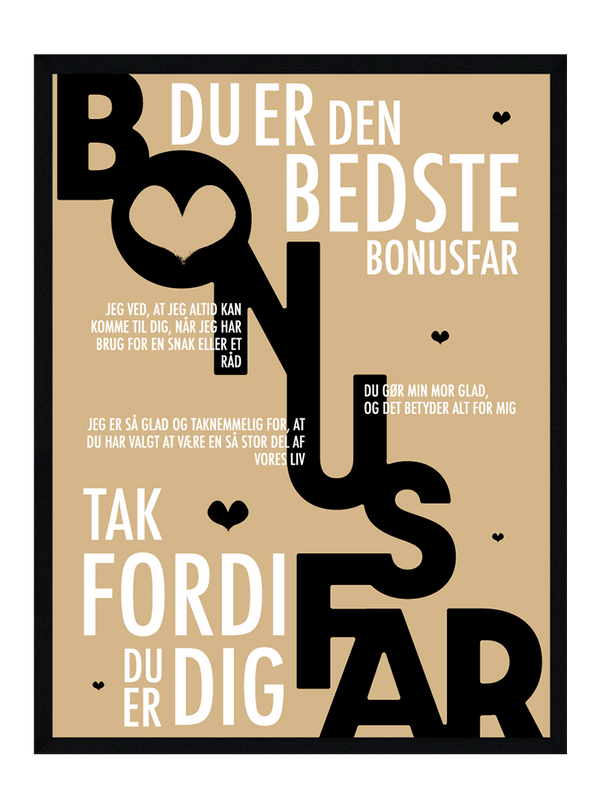 Bonusfar plakat - Personlig plakat citat