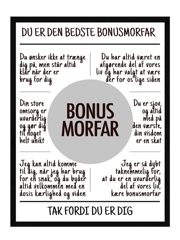Bonusmorfar plakat citat