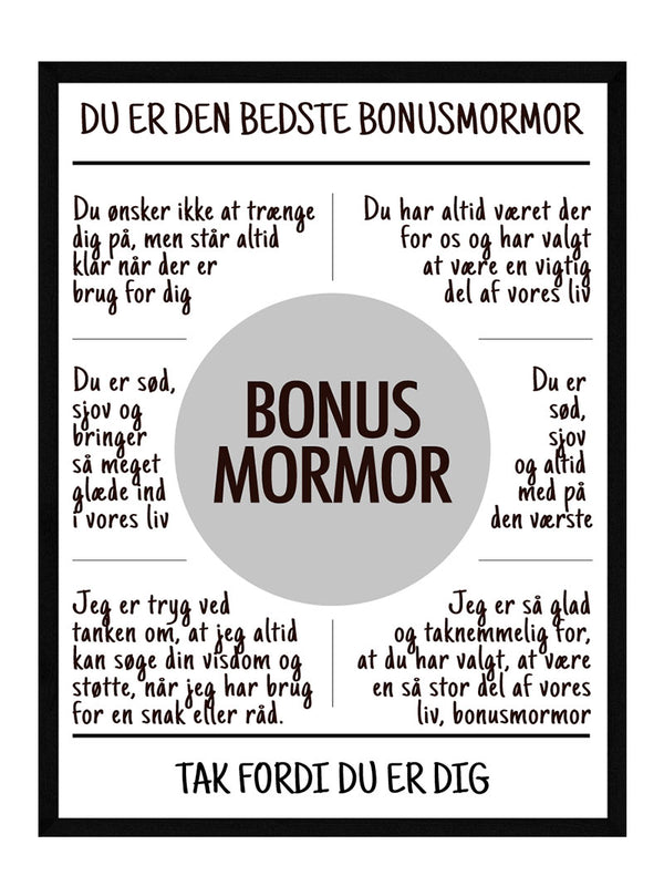 Bonusmormor plakat citat