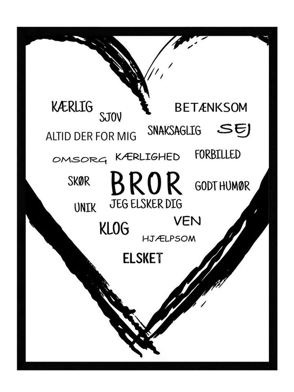 Bror hjerte plakat citat