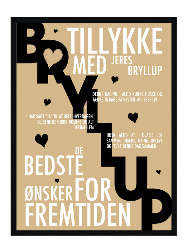 Bryllup plakat - Personlig plakat citat