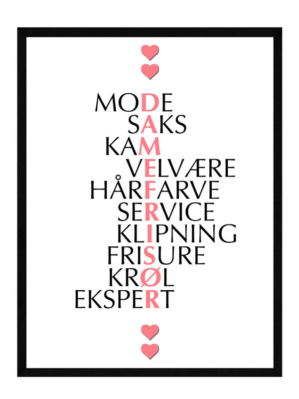 Damefrisør citat plakat citat