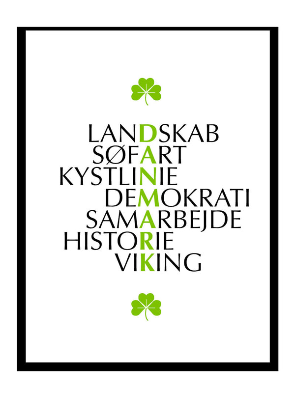 Danmark plakat kort