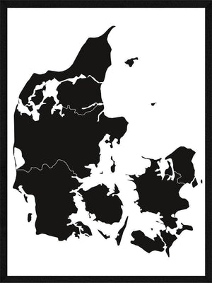 Danmarkskort plakat kort
