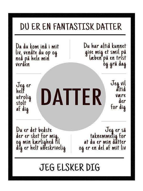 Datter plakat citat