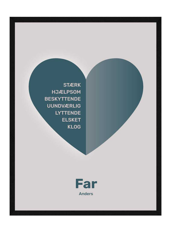 Far hjerte citat plakat citat