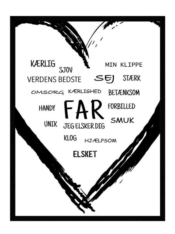 Far hjerte plakat citat