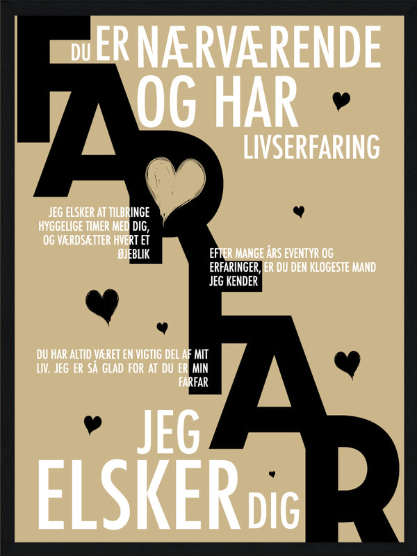 Farfar plakat - Personlig plakat citat