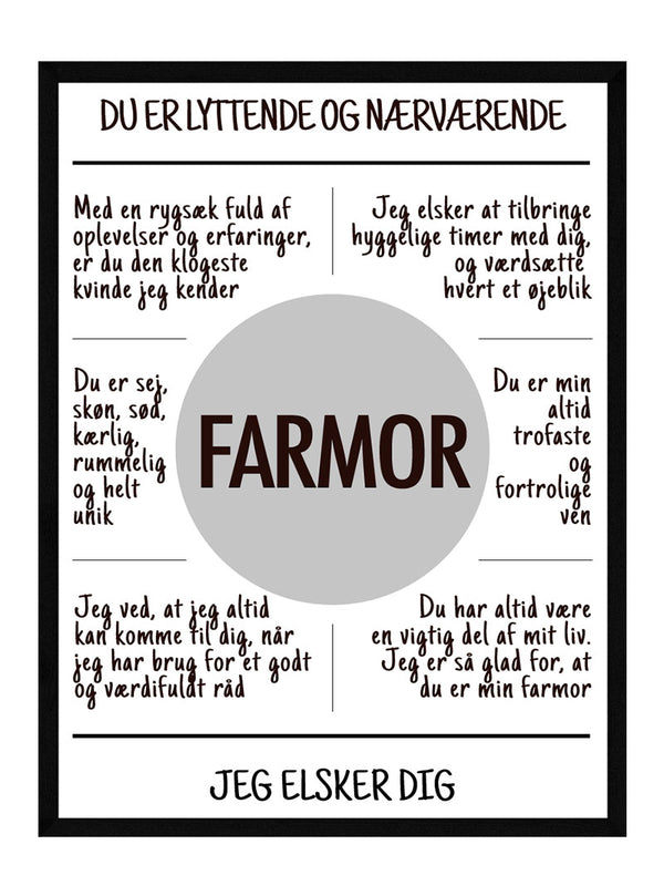 Farmor - plakat citat