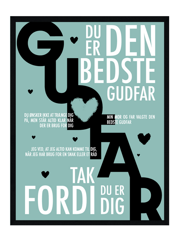 Gudfar plakat - Personlig plakat citat