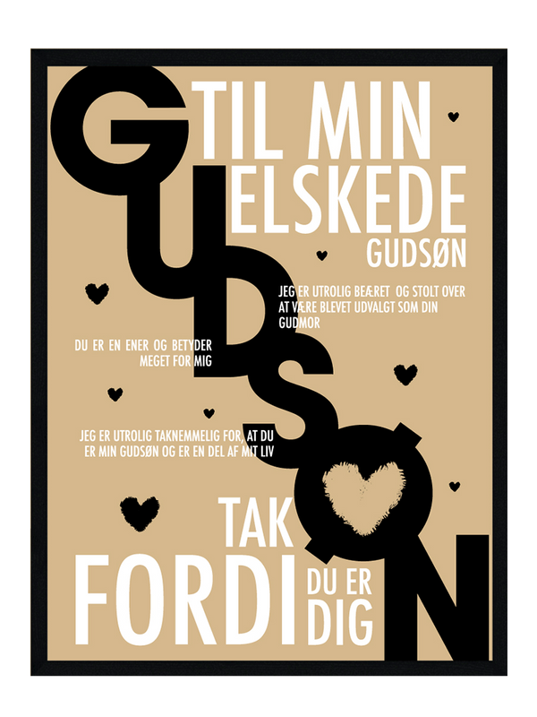Gudsøn plakat - Personlig plakat citat