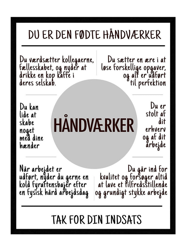 Håndværker plakat