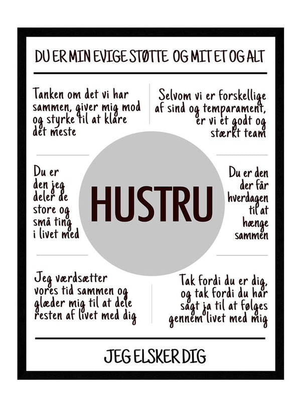 Hustru - Plakat citat