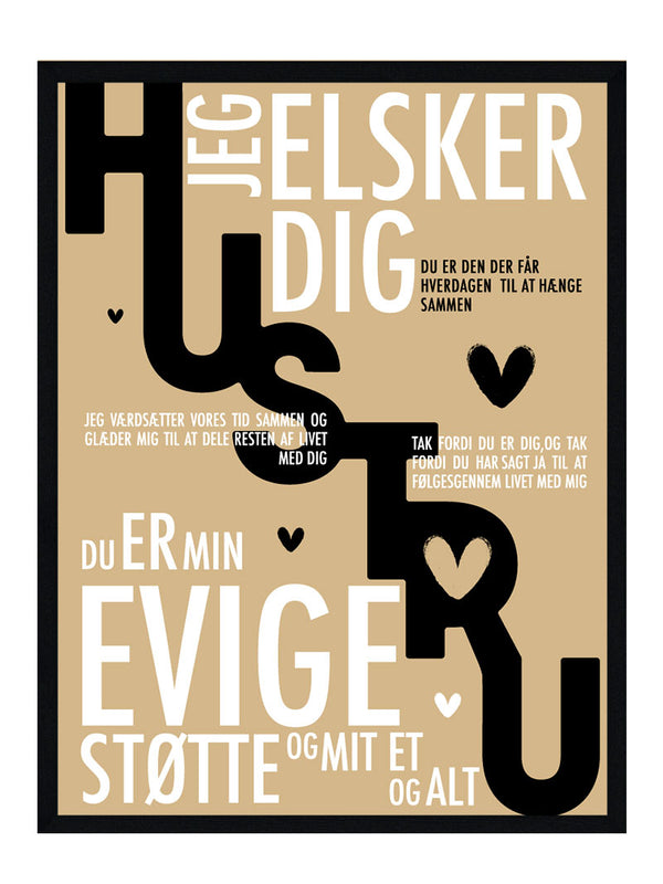 Hustru plakat - Personlig plakat citat