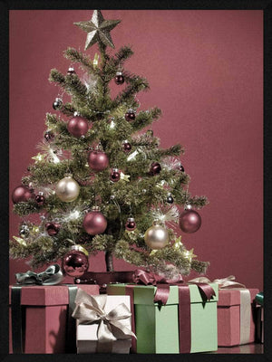 Juletræ med gaver juleplakat juleplakat