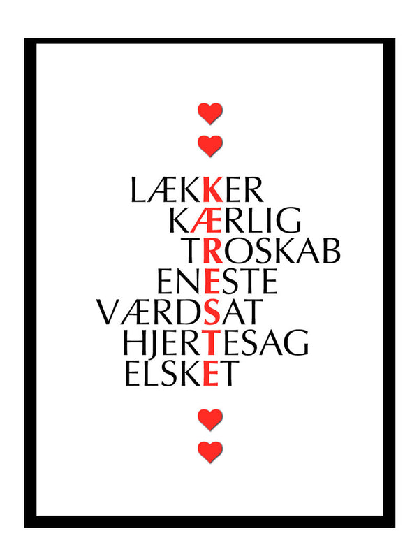 Kæreste citat plakat citat