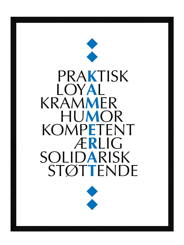 Kammerat citat plakat citat