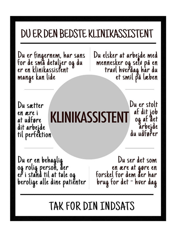 Klinikassistent plakat