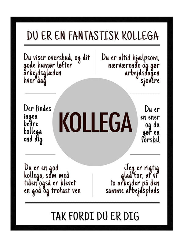 Kollega plakat citat