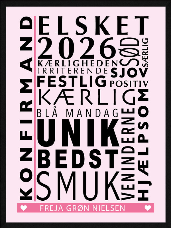 Konfirmand citat plakat pige citat
