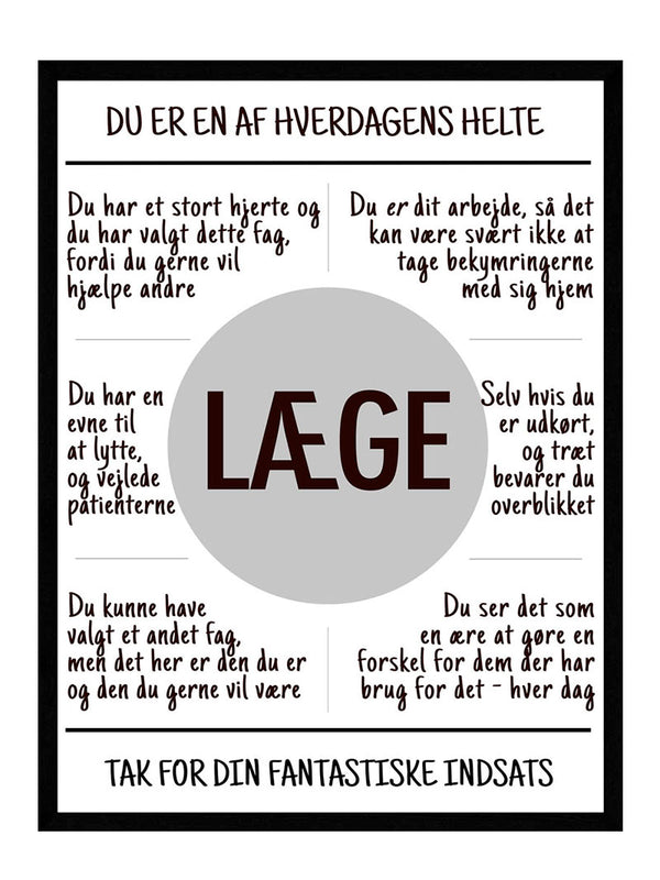 Læge plakat citat