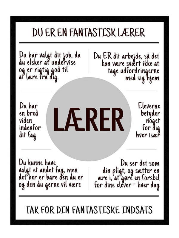 Lærer plakat
