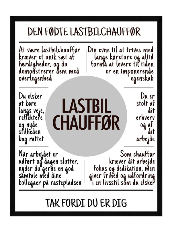 Lastbilchauffør plakat citat