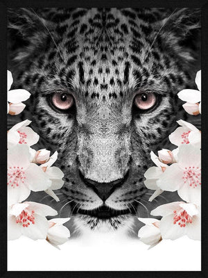 Leopard i blomster plakat dyr