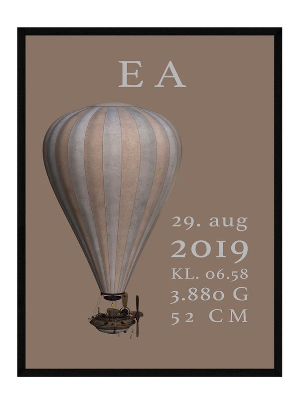 Luftballon børneplakat pige børneplakat