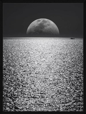 Måne i havet plakat natur
