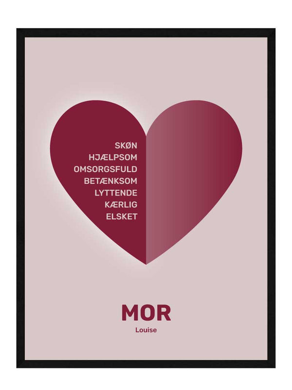 Mor hjerte citat plakat citat