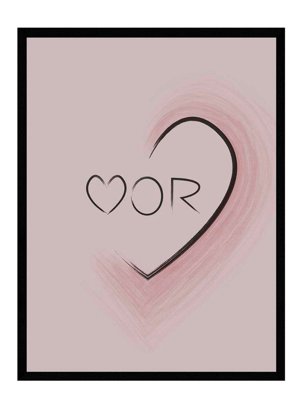 Mor hjerte lyserød plakat citat
