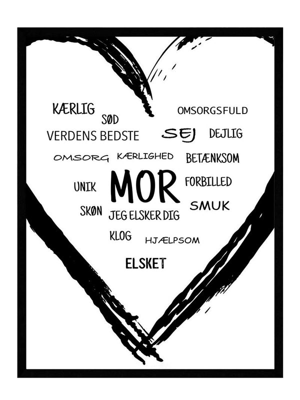 Mor hjerte plakat citat