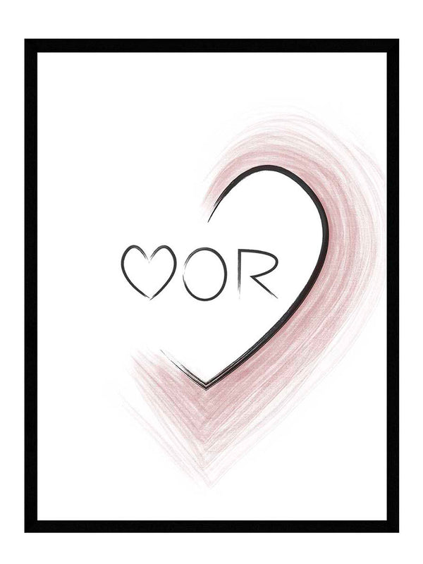 Mor lyserød hjerte plakat citat