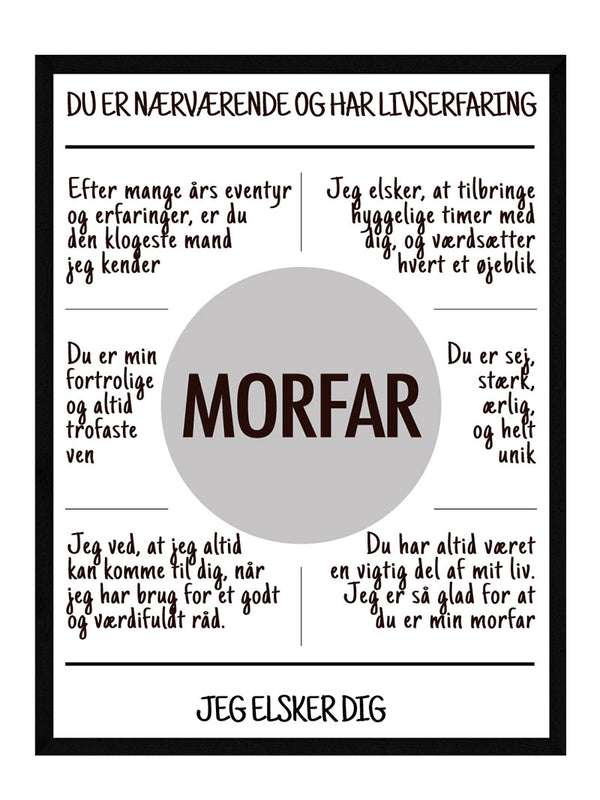 Morfar - plakat citat