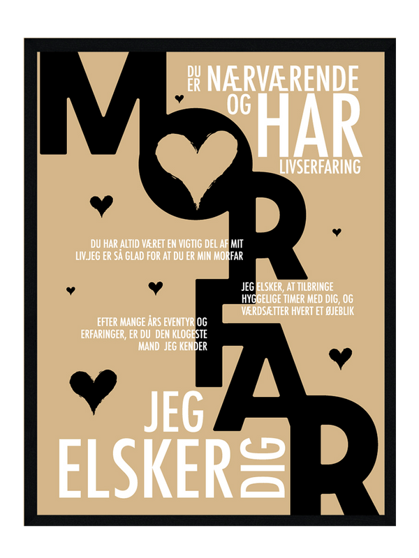 Morfar plakat - Personlig plakat citat