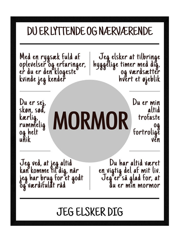 Mormor - plakat citat