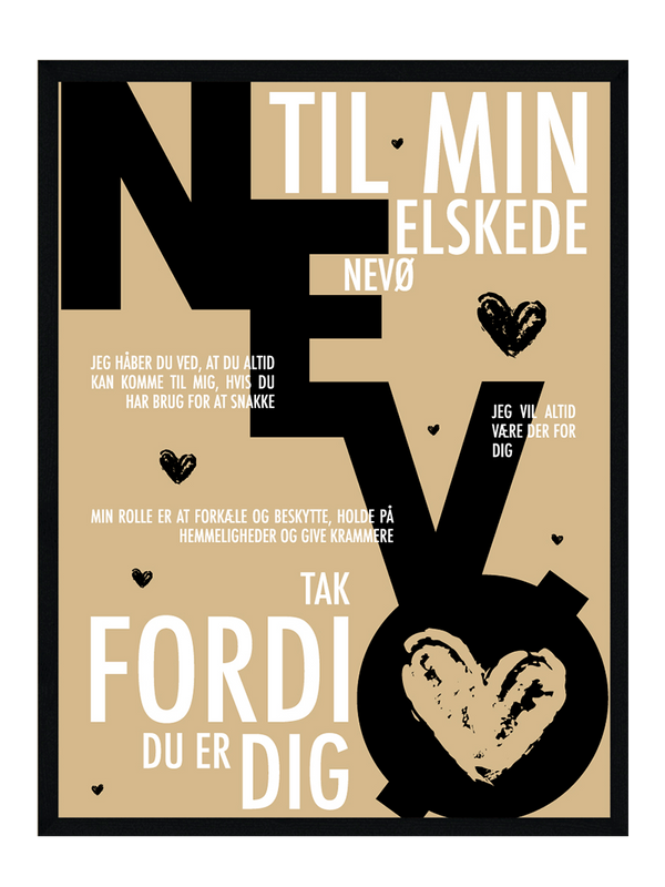 Nevø plakat - Personlig plakat citat