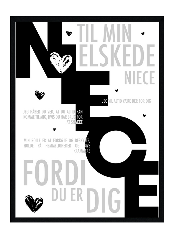 Niece plakat - Personlig plakat citat