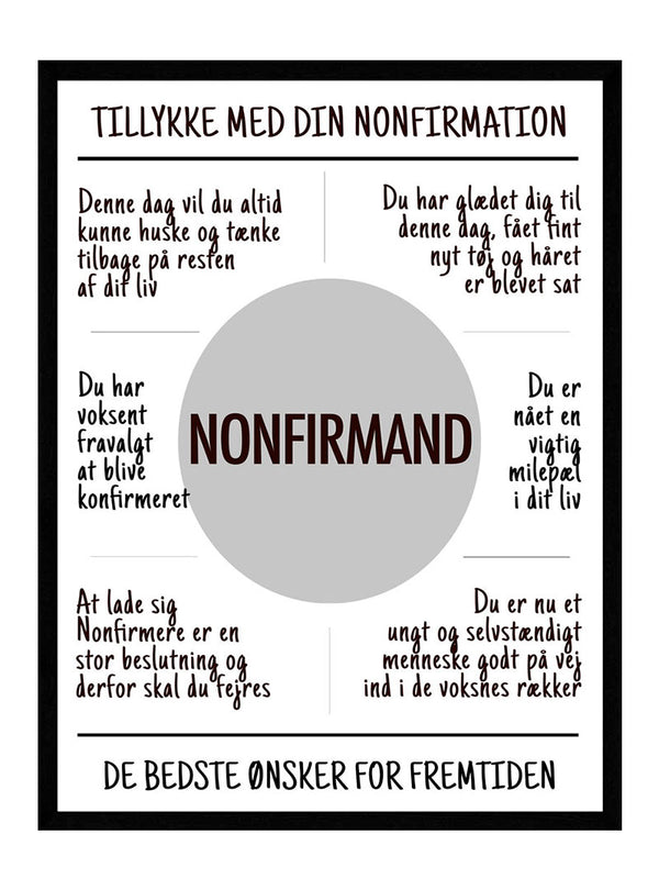 Nonfirmation / nonfirmand plakat citat