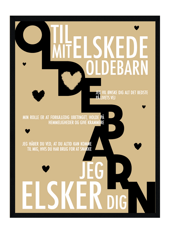 Oldebarn plakat - Personlig plakat citat