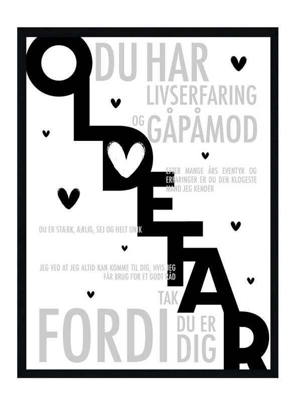 Oldefar plakat - Personlig plakat citat