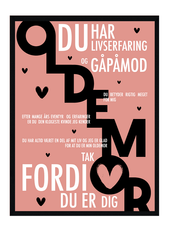 Oldemor plakat - Personlig plakat citat