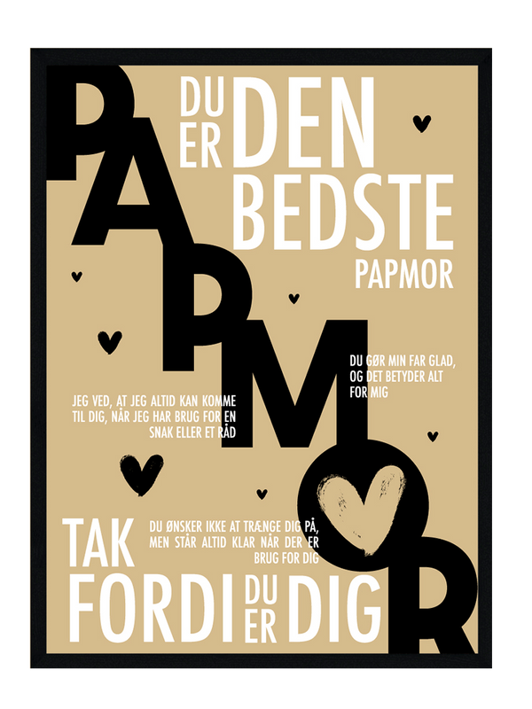 Papmor plakat - Personlig plakat citat