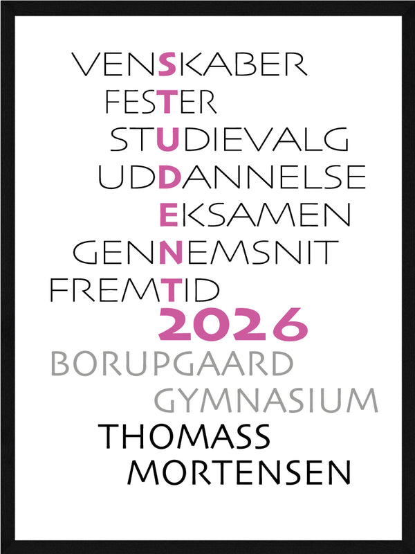 Personlig studenter plakat citat