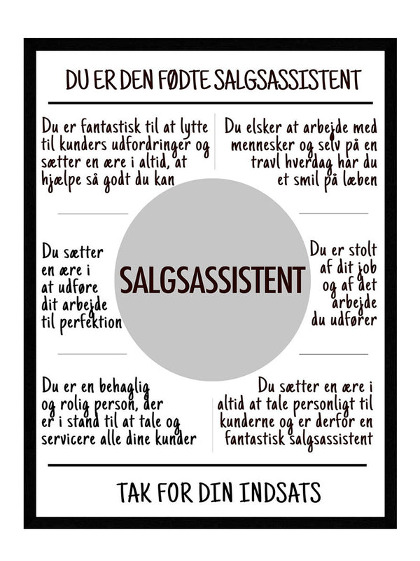 Salgsassistent plakat